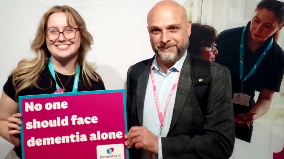 Paul Alexander, AOP with Dementia UK representative