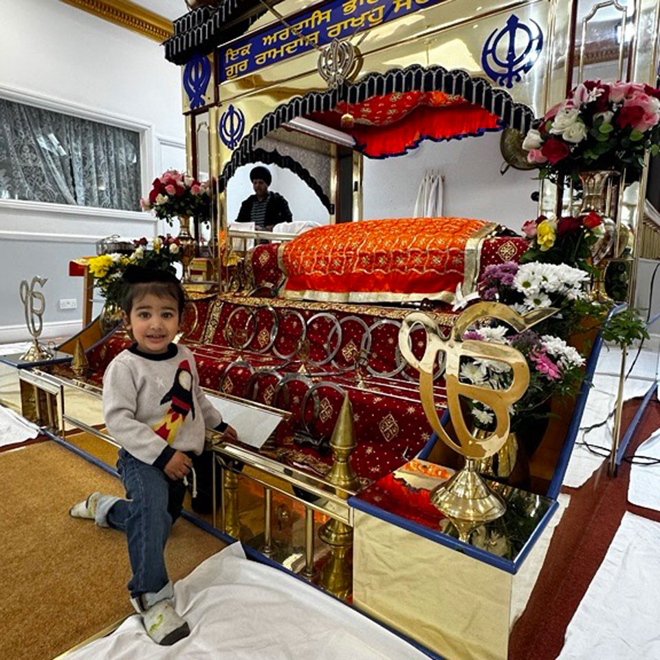 Kartar Singh at the Gurdwara
