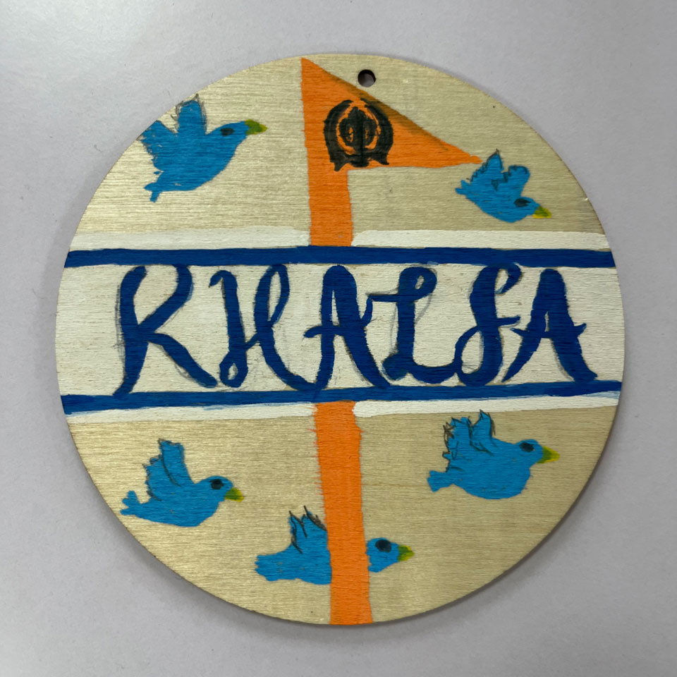 Artwork created as part of children’s activities organised by Jagdeep Kaur Gill’s East London Gurdwara