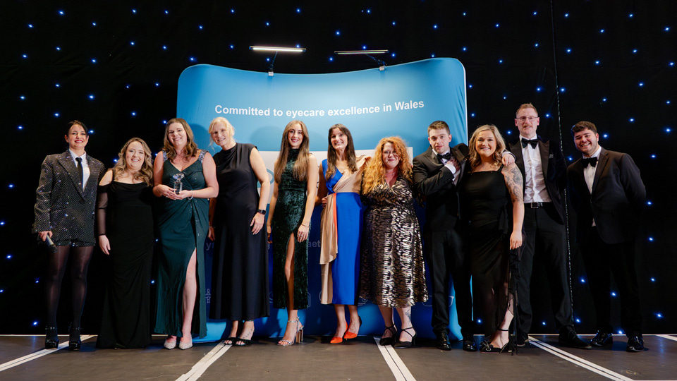 Award winners at the Optometry Wales Awards