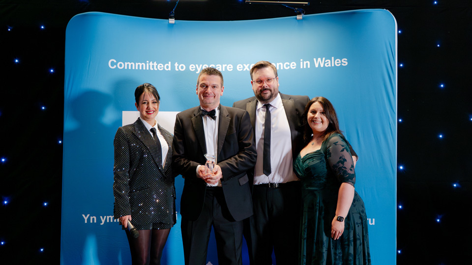 Award winners at the Optometry Wales Awards