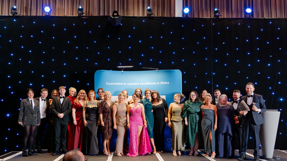 Award winners at the Optometry Wales Awards