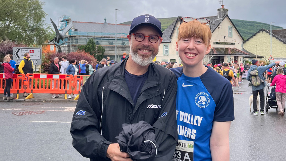 Nick Black and Laura Williams at the man v horse running event