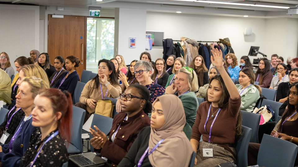 Delegates at the Women in Vision UK annual general meeting at City St George’s, University of London