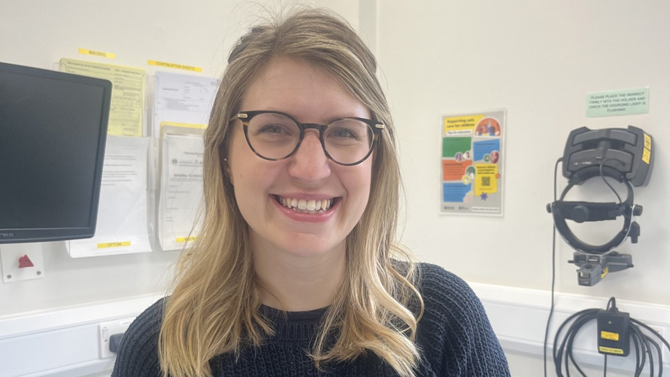 Katie Smith, hospital optometrist at the University Hospital Bristol and Weston