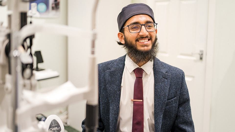 Habeeb Rahman has spent his pre-reg placement at James Bontoft Optometrist and East Lancashire Hospitals 