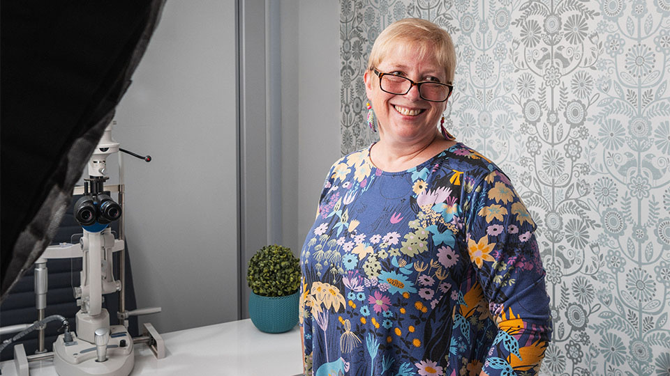 Optometrist and director of Thompsons Opticians, Michaela Leitso, photographed at her Liskeard practice