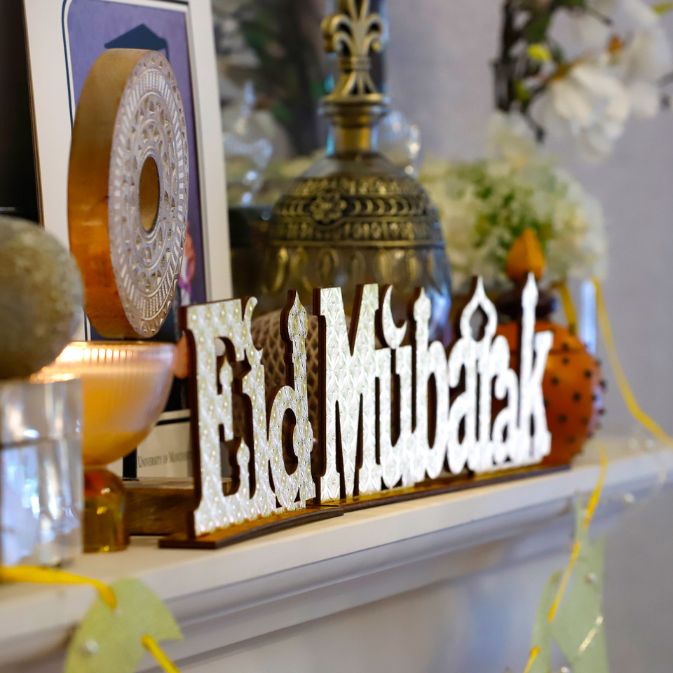 Decorations of Eid celebrations.