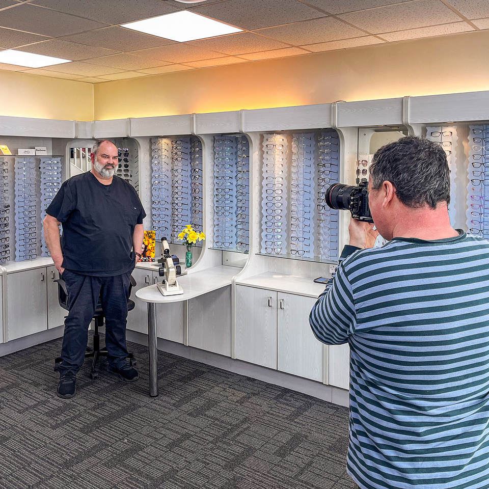 Phillips Opticians director, Lee Price, is photographed at the Blackwood branch