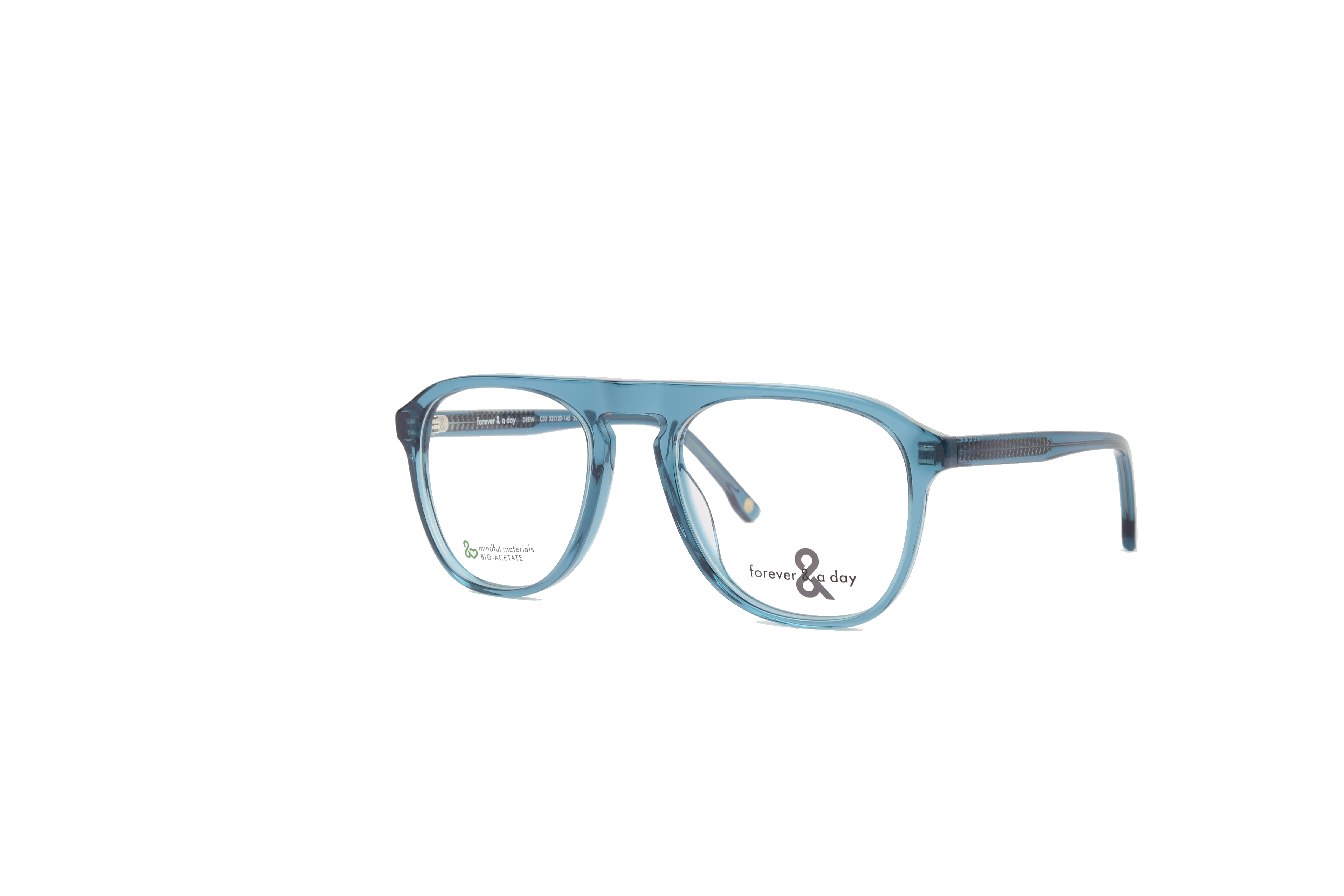 A pair of light blue acetate aviators
