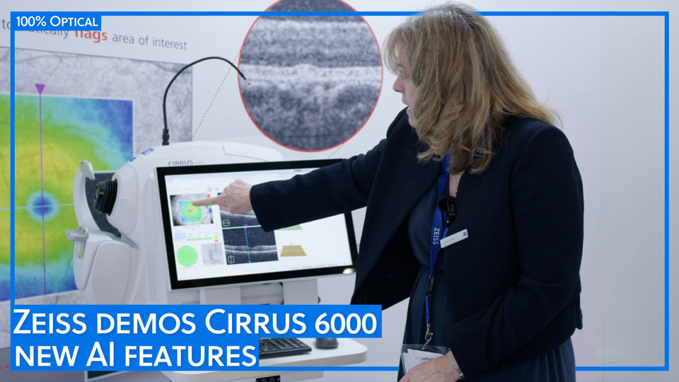 Claire demonstrates an image assessment tool on an OCT device