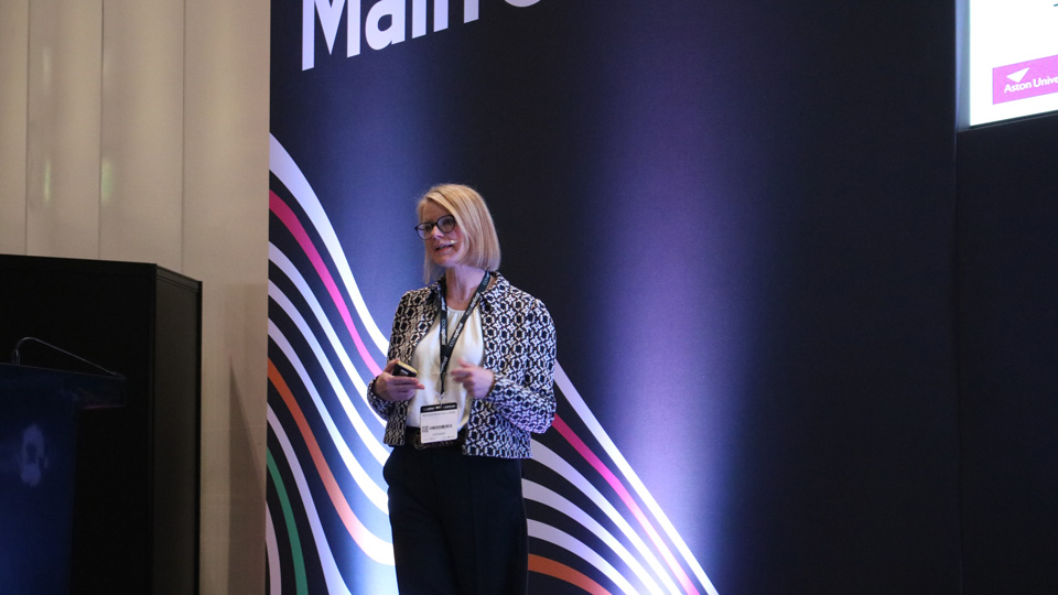 Professor Nicola Logan speaks at 100% Optical
