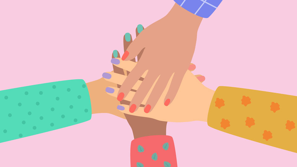 Illustration of handing overlayed 