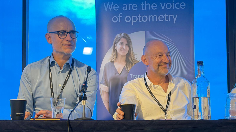 Adam Sampson, AOP CEO, and primary care minister Stephen Kinnock, on the panel at the Labour Conference