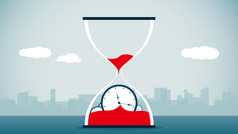 Illustration of an hourglass 
