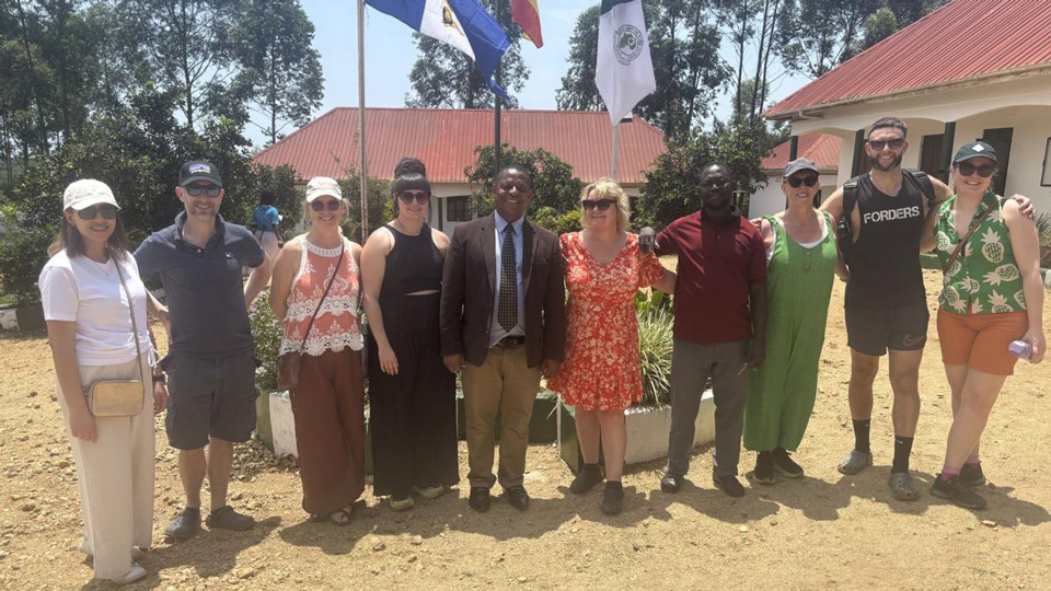 The volunteering team in Uganda