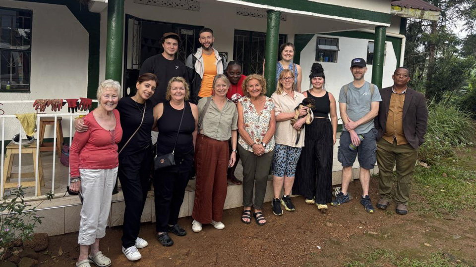 The team who volunteered in Uganda posing for a photograph