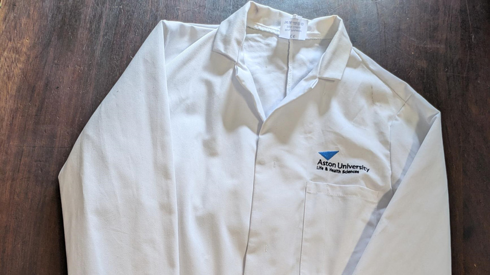 A lab coat owned by Dr Fiona Baker