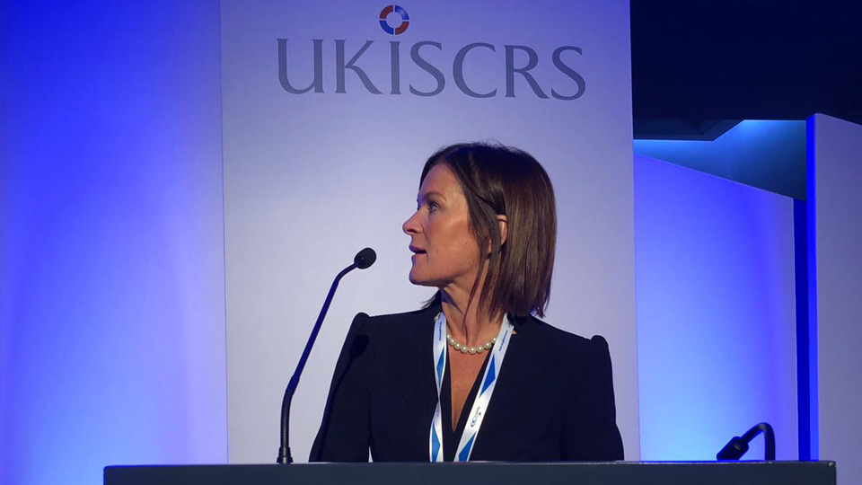 Professor Clare O’Donnell presenting at UKISCRS