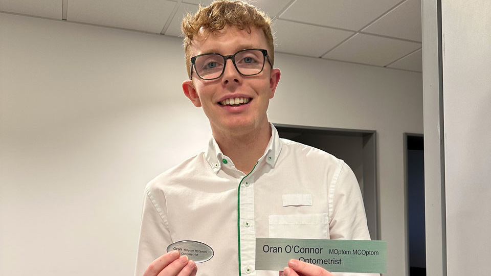 Oran O’Connor, optometrist at Specsavers Newtownards