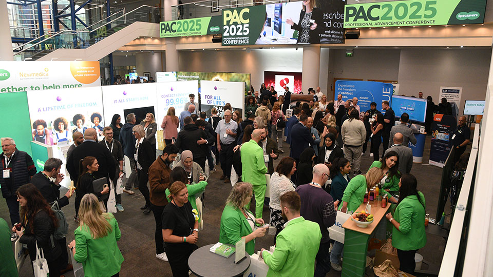 Birds’ eye view of Specsavers Pac exhibition floor