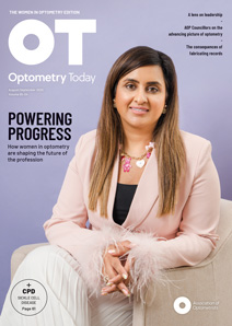The front cover of OT's August/September 2025 Women in optometry edition