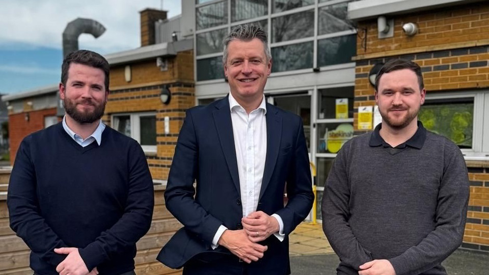 Luke Pollard, MP for Plymouth and Devonport, with Stephen Pratt, VCHP’s static clinic manager, and Stephen Lewis, visiting VCHP Plymouth