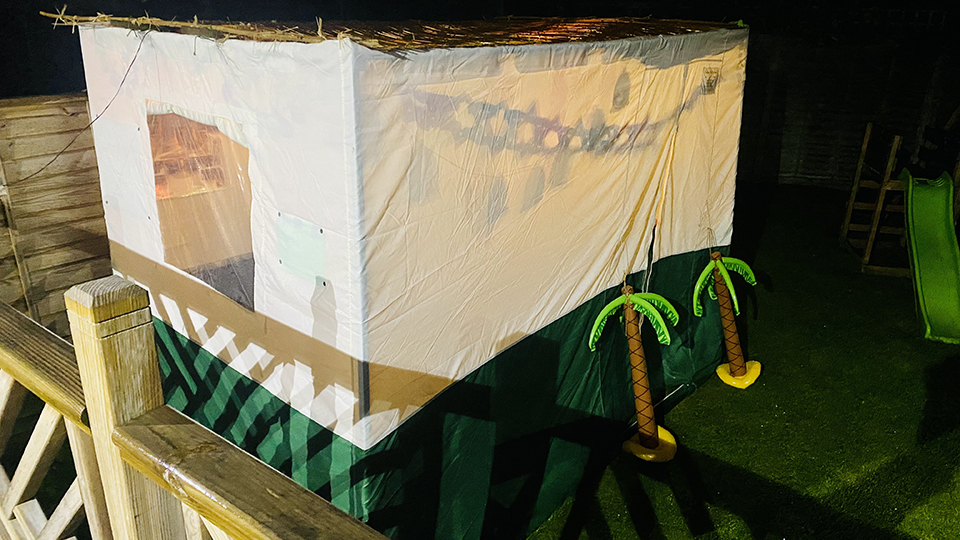 Ariella Mirvis’ sukkah in her garden