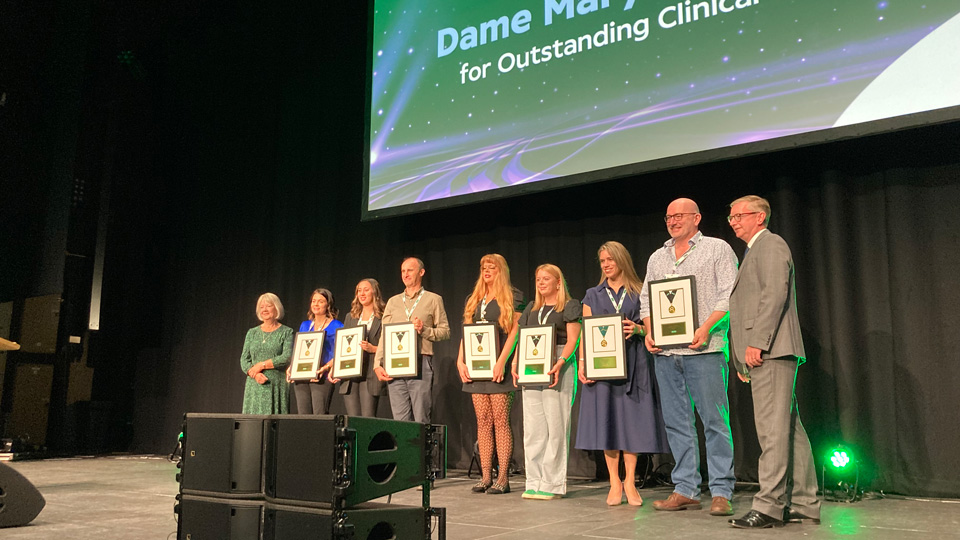 An awards presentation at the Specsavers Professional Advancement Conference 