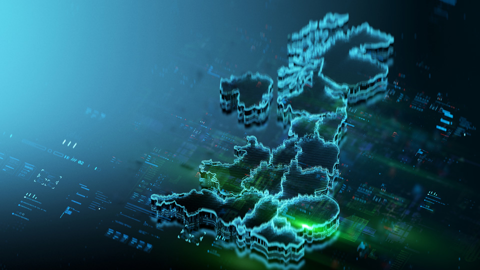 A futuristic map of the UK