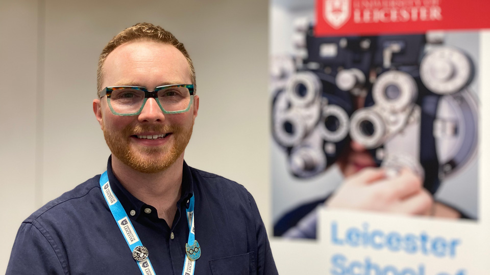 Professor Christian French at the launch of the University of Leicester Master’s of Optometry programme