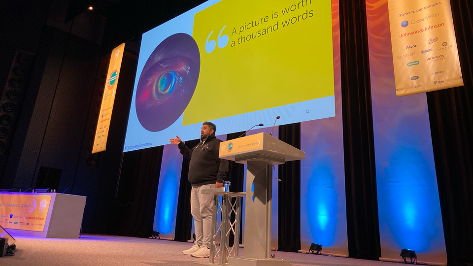 Hamza Mussa speaks at Optometry Tomorrow