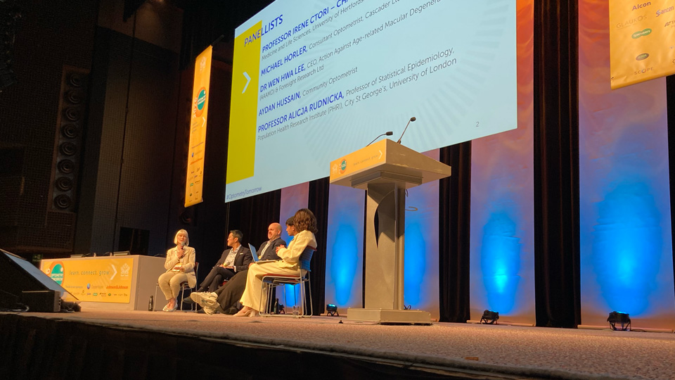 Speakers at the Optometry Tomorrow panel discussion Optometry 2049: AI and the Future of Vision Care