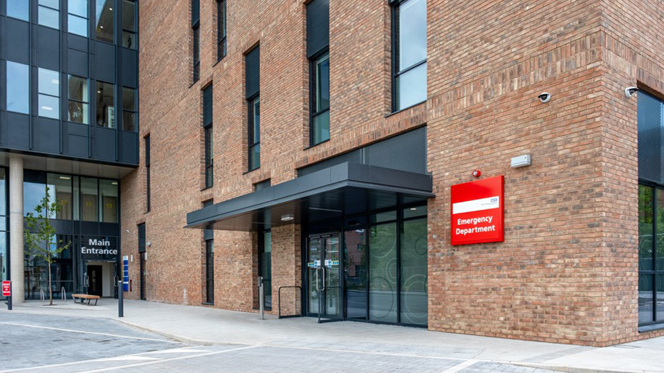 The main entrance for the Sunderland Specialist Eye Hospital