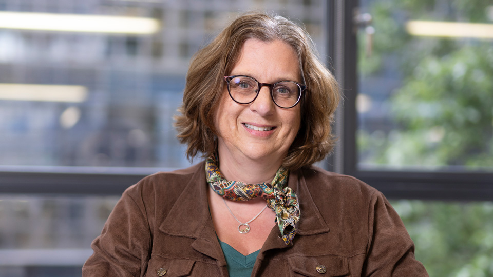 Karen Gennard photographed at the AOP offices