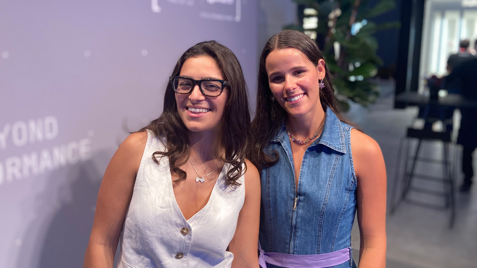 Elena Canali, AI glasses brand manager for EssilorLuxottica, and Letizia Statari, global junior brand manager for Ray-Ban Meta