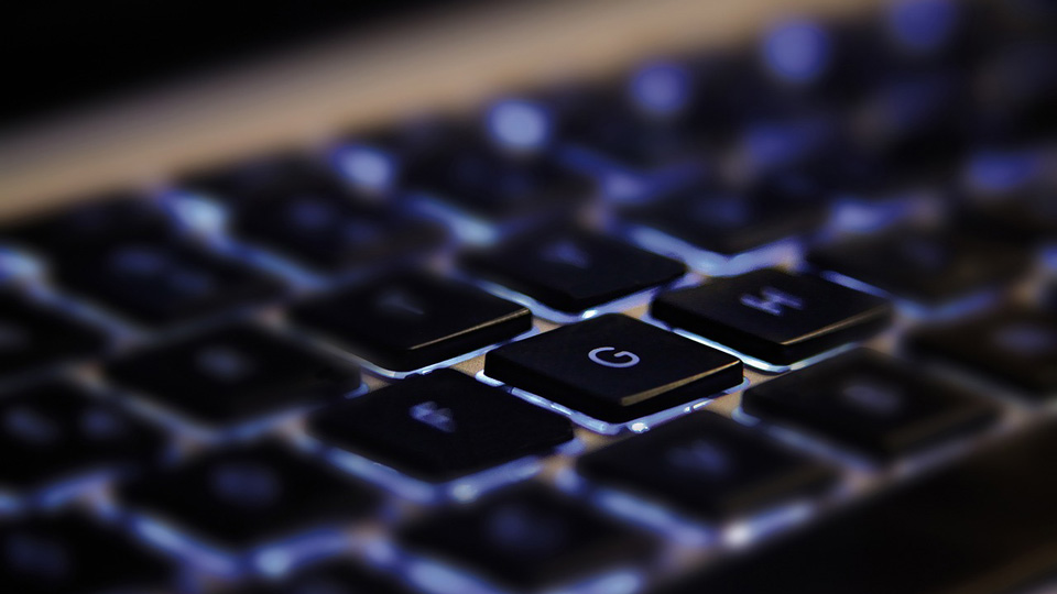 A close up of a computer keyboard