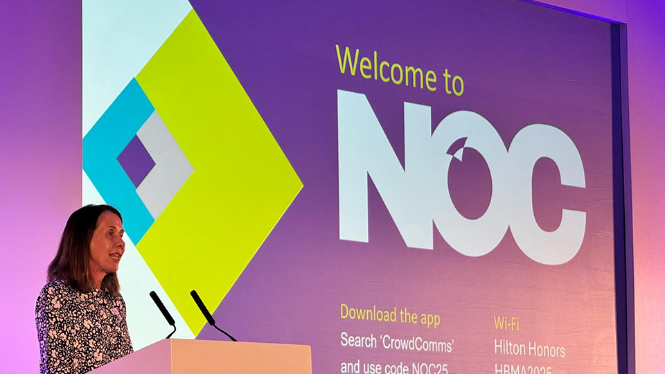 Joy Tweed on stage at the NOC