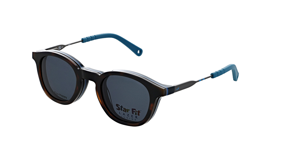 A blue and tortoise shell childrens frame