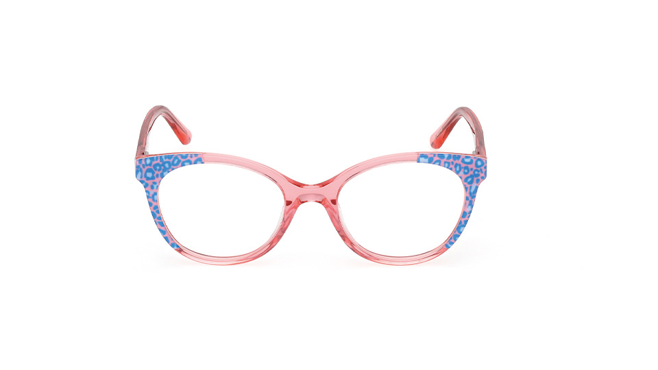 A pink frame with a splash of pink animal print
