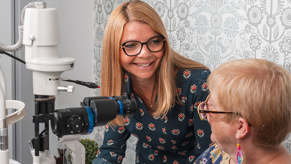 Sarah Sobey, dispensing optician and practice manager, left, and Michaela Leitso, optometrist and director of Thompsons Opticians