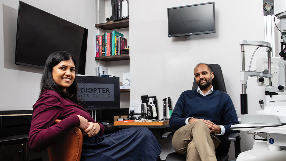 Tanvi Shah and Ashish Chokshi at Diopeter Eye Clinic