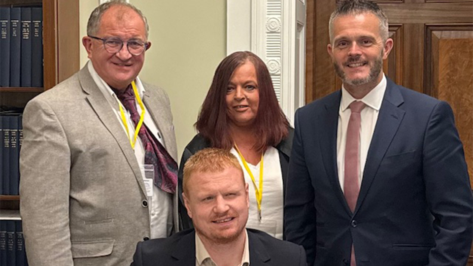Sam Baird, Paula Beattie, Robbie Butler MLA and Andy Allen MLA