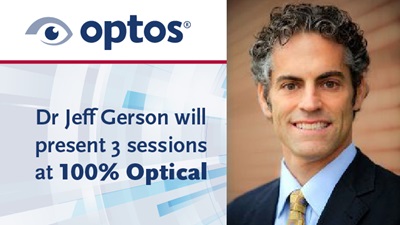 Dr Jeff Gerson on Optos advert for 100 Optical content listing