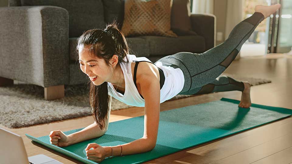 Lady doing yoga
