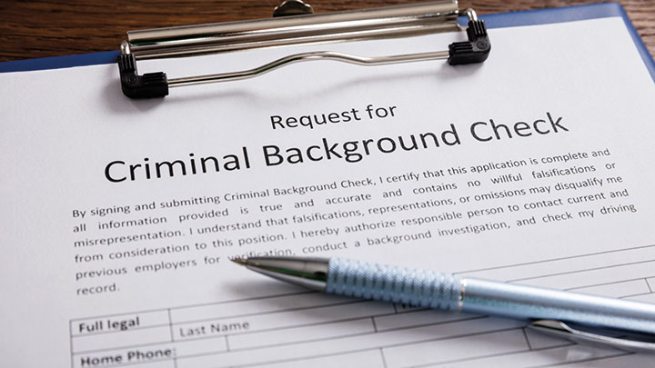 Complete background screening form