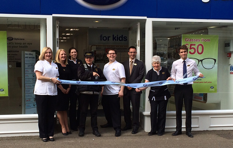 The practice team at the opening of Boots Opticians in Falmouth