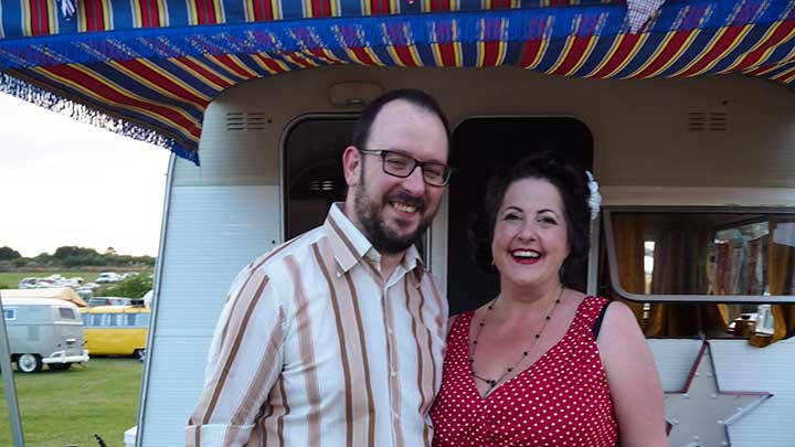 Iain Mellis pictured with his wife