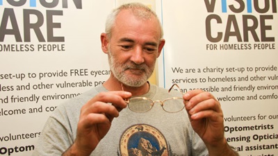 vision care for homeless people