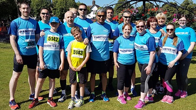 Practitioners and support staff take part in charity run for Diabetes UK